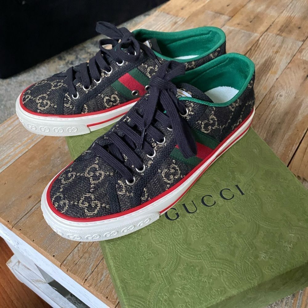 Gucci Tennis Shoes Monogram 1977 Sneakers Gem